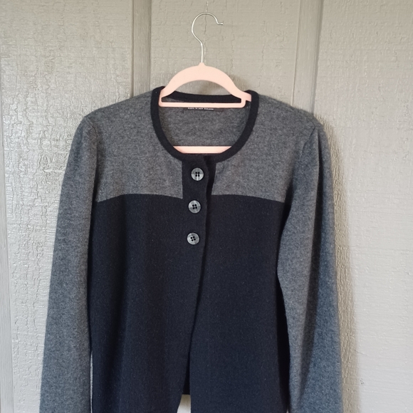 Native World Women Cardigan Size M Possum Fur Merino Wool Silk Blend Long Sleeve - Picture 2 of 9